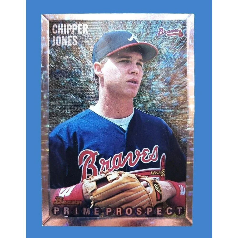 1995 Bowman SILVER FOIL CHIPPER JONES PRIME PROSPECT Card#262 Atlanta Braves HOF